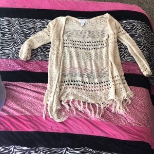 Cream colored cardigan